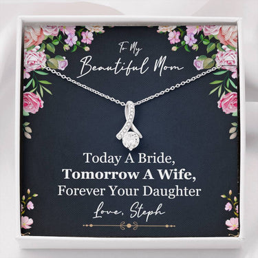 Personalized Beautiful Mom Wedding Alluring Beauty Necklace - Love You This Much